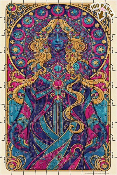 Teona Ahşap لغز خشبي بإطار مزدوج الطبقات من بوهيم آرت جوسي، 100 قطعة، 25×25