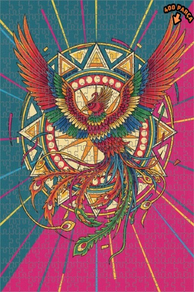 Teona Ahşap لغز خشبي رائع بإطار ذو طابقين بتصميم عصري يشبه لوحة زيتية لطائر ا...