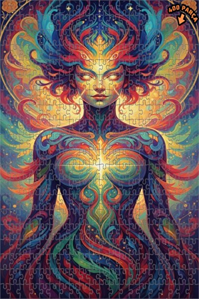 Teona Ahşap لغز خشبي بإطار مزدوج الطبقات بمظهر لوحة زيتية لإلهة الطاقة 400 قط...