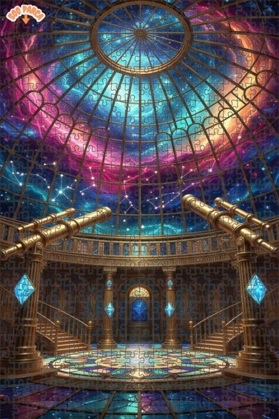 Teona Ahşap لغز خشبي بإطار ذو طابقين بمظهر لوحة زيتية لمنزل مراقبة السماء 500...