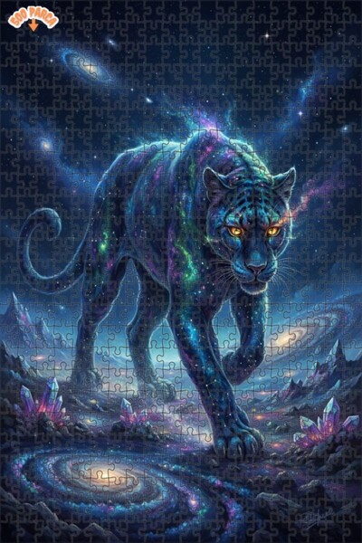 Teona Ahşap لغز خشبي بإطار مزدوج الطبقات من جالاكسي بانثر 500 قطعة 50x30