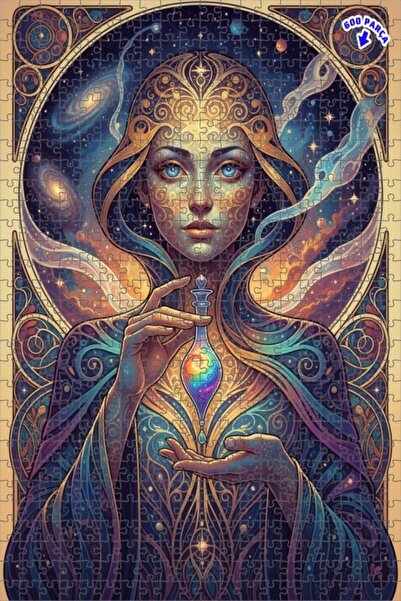 Teona Ahşap لغز خشبي بإطار ذو طبقتين بمظهر لوحة زيتية لامرأة فضائية 600 قطعة ...