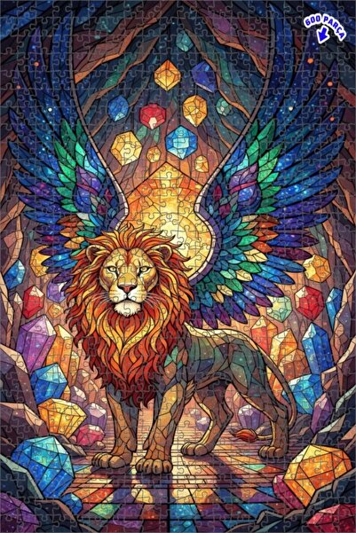 Teona Ahşap لغز خشبي بإطار مزدوج الطبقات بتصميم فني زجاجي يشبه الكهف الكريستا...