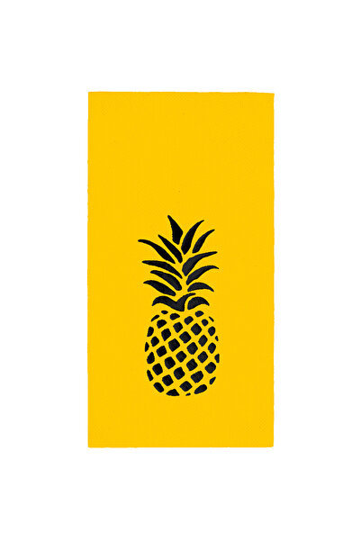 Story مناديل ورقية صفراء اللون مقاس 40 × 40 سم بنمط حفلات استوائية على شكل أن...