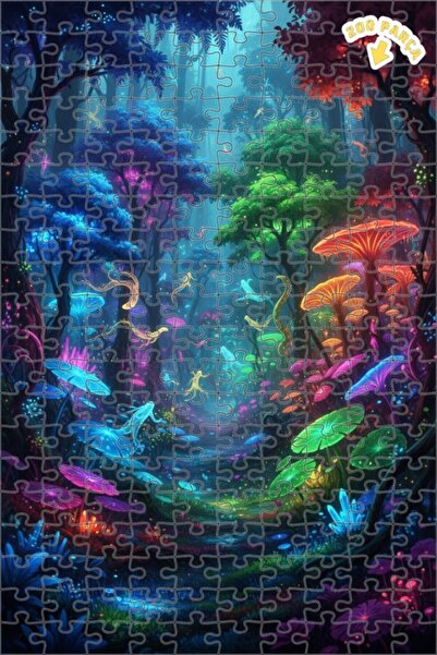 Teona Ahşap لغز خشبي مؤطر بطبقتين بمظهر لوحة زيتية لجنات سحرية، 200 قطعة، 25×35