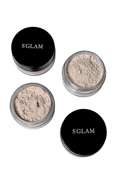 S'GLAM Pudra Seti Ve Pudra Süngeri (Bej-Bej)