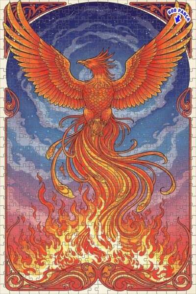 Teona Ahşap لغز خشبي مؤطر بطبقتين من فن العنقاء 600 قطعة 50×35