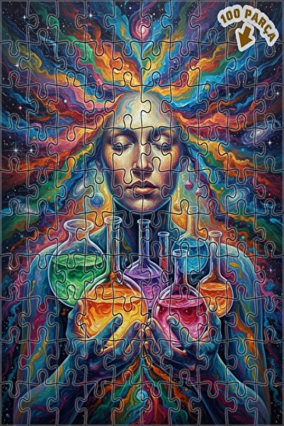 Teona Ahşap لغز خشبي بإطار مزدوج الطبقات بمظهر لوحة زيتية للتفكير الكوني 100 ...