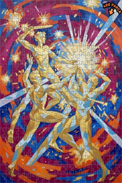 Teona Ahşap لغز خشبي بإطار مزدوج الطبقات بمظهر لوحة زيتية، 400 قطعة، 35×35 سم