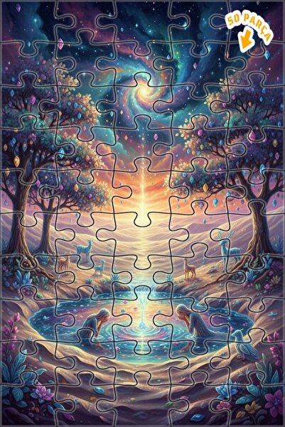 Teona Ahşap لغز خشبي بإطار مزدوج الطبقات من ستار دوستور، 50 قطعة، 15×25