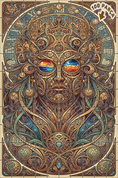 Teona Ahşap لغز خشبي بإطار مزدوج الطبقات من تيم آند تايم 100 قطعة 25×25