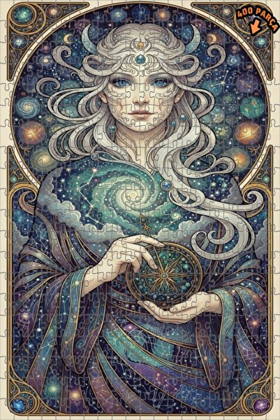 Teona Ahşap لوحة فنية لبوصلة كوزميك القديمة، لوحة زيتية بإطار خشبي مزدوج الطب...