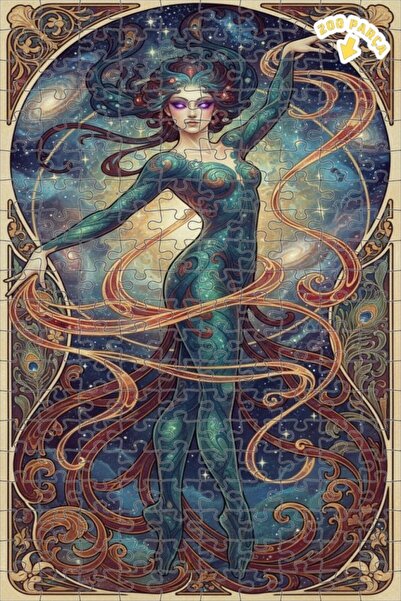 Teona Ahşap لوحة فنية بتصميم راقص الكون بمظهر الزيت الملون، لوحة خشبية مؤطرة ...