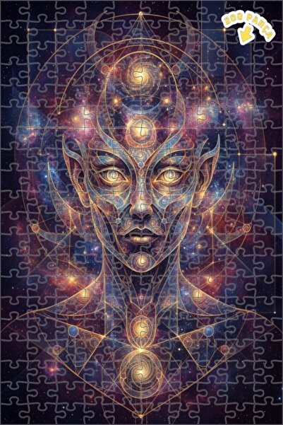 Teona Ahşap لغز خشبي بإطار مزدوج الطبقات بمظهر توضيحي فلكي كوني 200 قطعة 25×35