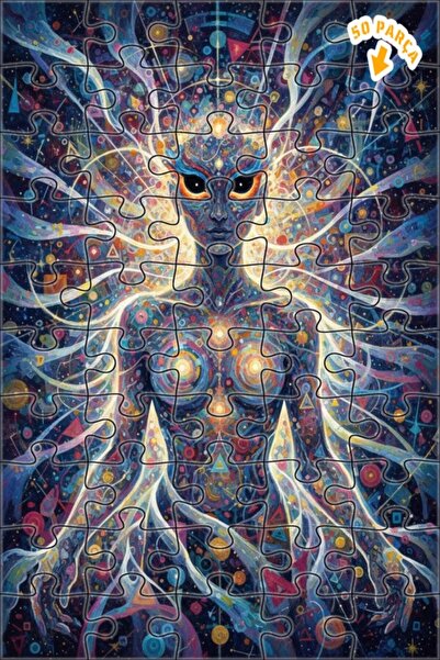 Teona Ahşap لغز خشبي بمظهر لوحة زيتية لوجود الكون الفلكي 50 قطعة 15×25