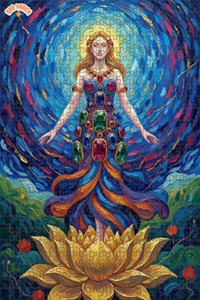 Teona Ahşap لغز خشبي فني بمظهر لوحة زيتية لإلهة الزهور السحرية 500 قطعة 50×30