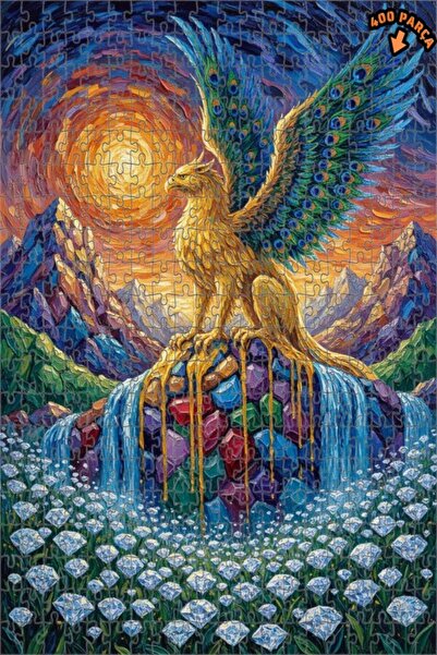 Teona Ahşap لغز خشبي حديث ذو طابقين بإطار، بمظهر لوحة زيتية لفارس الغريفين ال...