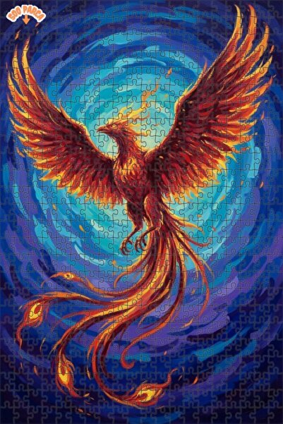 Teona Ahşap لغز خشبي بإطار مزدوج الطبقات بتصميم ريشة متوهجة 500 قطعة 50x30