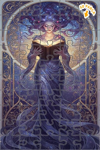 Teona Ahşap لغز خشبي مؤطر بطبقتين من فن الحكمة الفلكية 50 قطعة 15×25