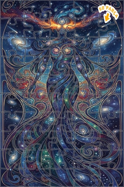 Teona Ahşap لغز خشبي بتصميم فني عصري بمظهر لوحة زيتية إبداعية كونية 50 قطعة 1...