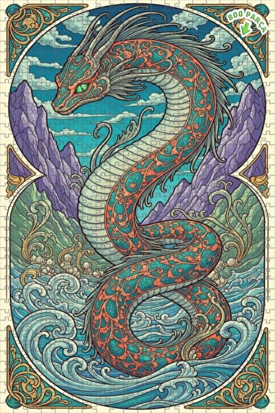 Teona Ahşap لغز خشبي بإطار مزدوج الطبقات من ديزاين دراغون آرت 800 قطعة 70x50