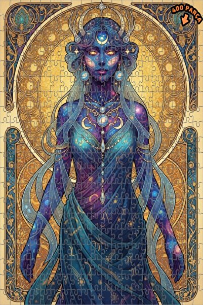 Teona Ahşap لوحة فنية بتصميم ملكة الكون بمظهر الزيت الملون، بتصميم آرت نوفو، ...