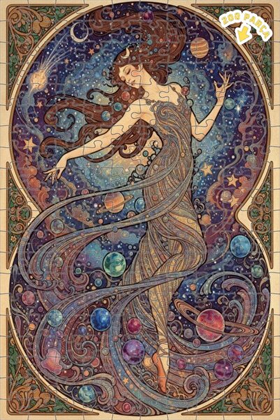 Teona Ahşap لغز خشبي من الفنون الراقية بتصميم ملكة النجوم، لغز خشبي بإطار مزد...