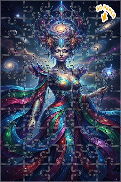 Teona Ahşap لوحة فنية حديثة بمظهر الزيتية لملكة الكون، لغز خشبي بإطار مزدوج ا...