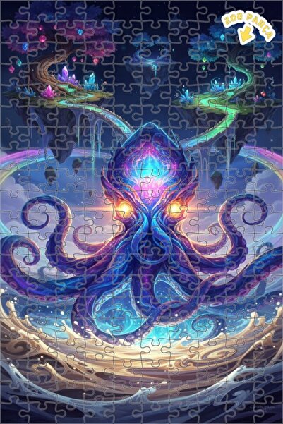 Teona Ahşap لغز خشبي بإطار مزدوج الطبقات من جالاكتيك كراكن، 200 قطعة، 25×35