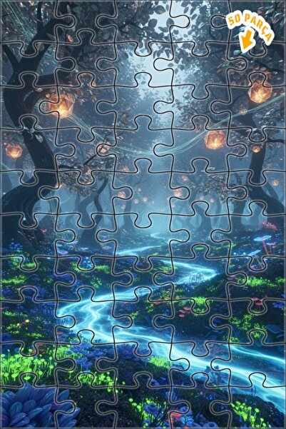 Teona Ahşap لغز خشبي بإطار مزدوج الطبقات من ماجيكال فورست لايت ريفر 50 قطعة 1...