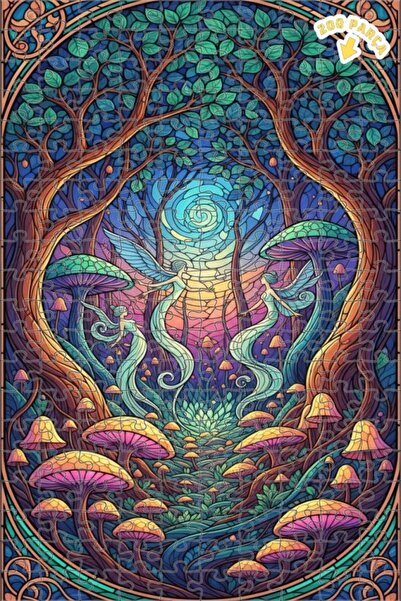 Teona Ahşap لغز خشبي بإطار مزدوج الطبقات من فن الفسيفساء في الغابة الخيالية 2...