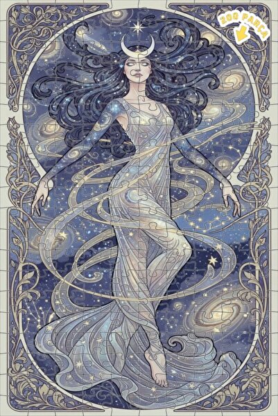 Teona Ahşap لغز خشبي بإطار ذو طبقتين بمظهر الألوان المائية، ملكة السماء، 200 ...