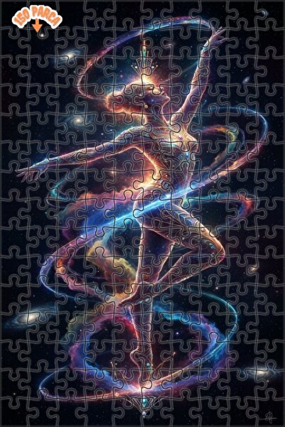 Teona Ahşap لغز خشبي فني رقمي بإطار مزدوج الطبقات بتصميم راقص فضائي 150 قطعة ...