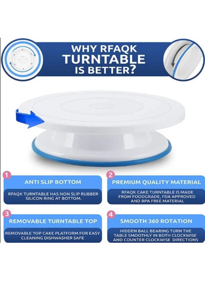 b11 قاعدة تدوير الكيك البلاستيكية لتزيين الحلويات