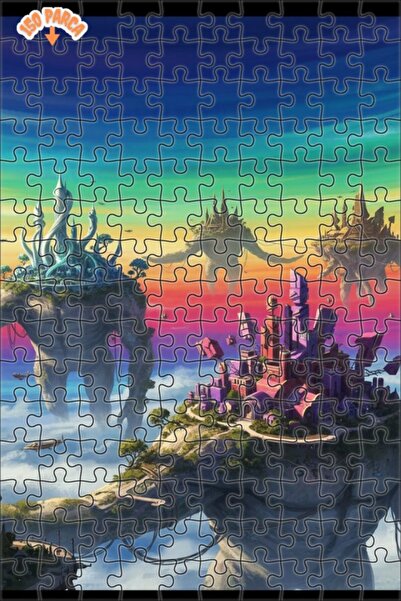 Teona Ahşap لغز خشبي بتصميم فني رائع للمدن الطائرة 150 قطعة 20x30