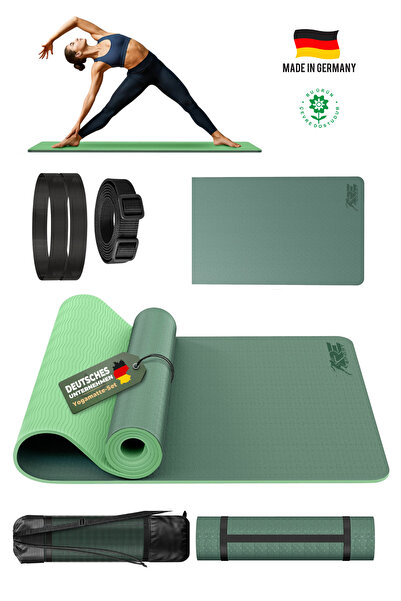 Ultio Spor Özel Pilates Matı 6 MM Taşıma Çantalı Taşıma Askılı %100 Doğal Su ...