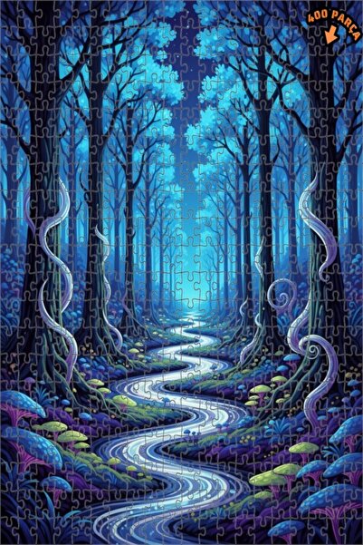 Teona Ahşap لغز خشبي مؤطر بطبقتين من غابة الغابة الغامضة 400 قطعة 35x35