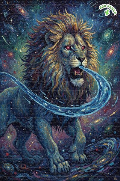 Teona Ahşap لغز فني بمظهر لوحة زيتية لأسد كوني 800 قطعة 70×50