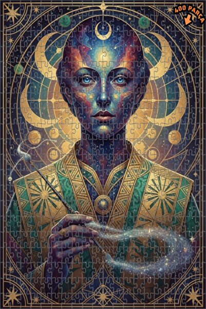 Teona Ahşap لوحة فنية لوجه الكون الغامض، طباعة فنية، لوحة زيتية، لغز خشبي بإط...