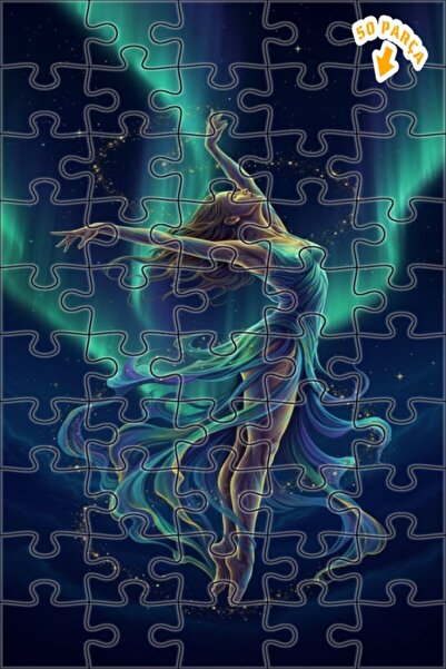 Teona Ahşap لغز خشبي بإطار مزدوج الطبقات من أورورا دانسر 50 قطعة 15x25