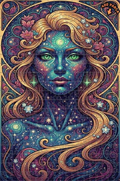 Teona Ahşap لغز خشبي بإطار مزدوج الطبقات منقوش للنساء من جالاكتيك 400 قطعة 35×35