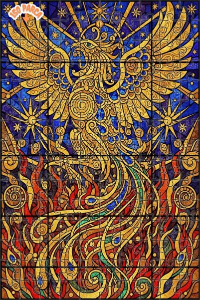 Teona Ahşap لغز خشبي مؤطر بطبقتين على شكل العنقاء الأسطورية 150 قطعة 20×30