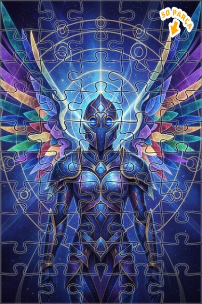 Teona Ahşap لغز خشبي بمظهر لوحة زيتية لحارس الكون ومحارب الكون، 50 قطعة، 15×25