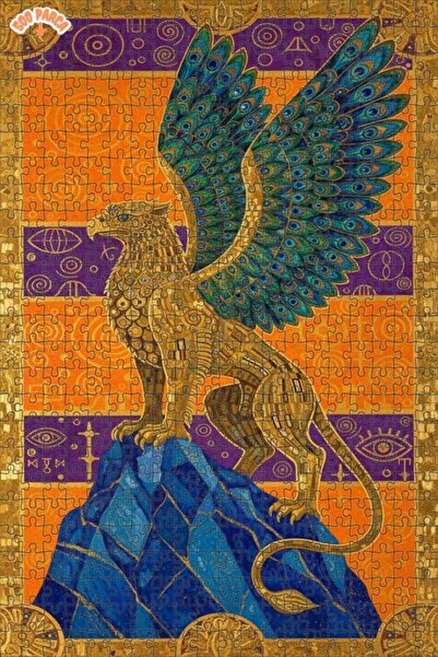 Teona Ahşap لغز خشبي بإطار ذو طابقين بتصميم عمل فني لطائر الجريفين ذو الأجنحة...