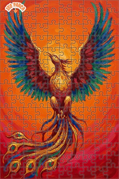 Teona Ahşap لغز خشبي مؤطر بطبقتين بمظهر لوحة زيتية لمجنح العنقاء الأسطوري 150...