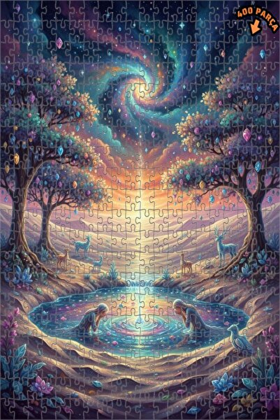 Teona Ahşap لغز خشبي بإطار مزدوج الطبقات من ستار دوستور، 400 قطعة، 35×35