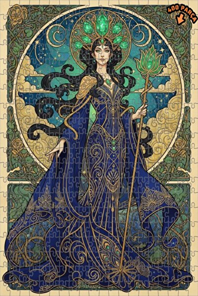 Teona Ahşap لغز خشبي بإطار مزدوج الطبقات من نايت كينغدوم آرت نوفو 400 قطعة 35x35