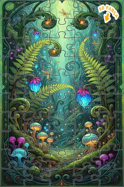 Teona Ahşap لغز خشبي مؤطر بطبقتين بتصميم فني يشبه الزيت الزيتي لفطر الغابة ال...