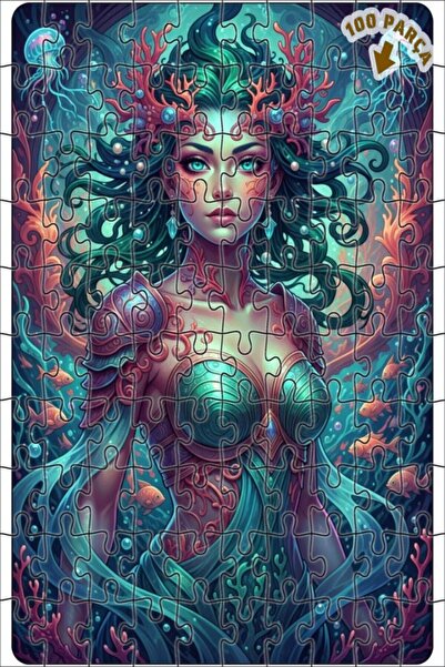 Teona Ahşap لوحة زيتية لامرأة من أصلها في البحر، ألغاز خشبية ذات طبقتين مؤطرة...