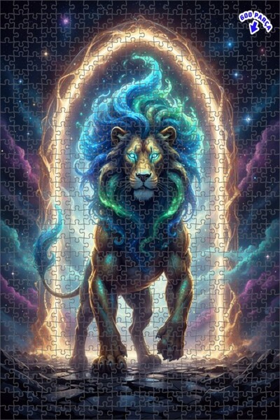 Teona Ahşap لغز خشبي بإطار مزدوج الطبقات من سلسلة قوة الأسد الكوني 600 قطعة 5...